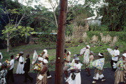 unearthedviews:  GUADELOUPE. Petit  Canal. 2009. Funeral for Jacques Bino, a labor union representative who  was killed at a roadblock during the general strike.  © Alex Webb/Magnum Photos 