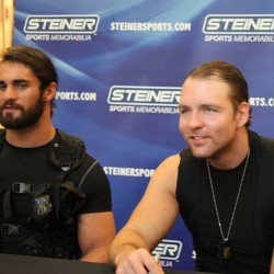 goodgollymissmoxley:  deanismyunitedstateschampion:  Dean Ambrose And Seth Rollins  He looks like Alvin from the chipmunks here…. 