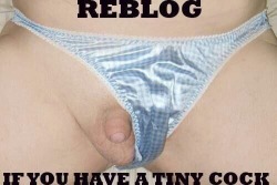 nickisproperty:  sissyslutjoan:  cucksmall:  bi-sissy:  It’s Not a cock, its a Clit!  mine is tiny too!  Yes I have tiny clit  oh yes, gurl has a tiny clit… even for a clit tiny :)
