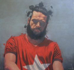 Thierry Carrier - Sans titre (code 1247). Huile sur toile, 150x150 cm (2012)