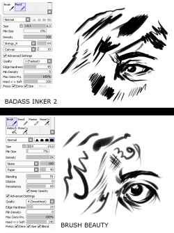 katieourmatie:  I’ve been seeing this post floating around with these handsome pretty photoshop brushes and decided to see if I could mimic the effects in SAI. I didn’t get all of them perfectly, but I did what I could, while also bringing some unique
