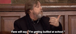 reyton:  Mark Hamill speaking to fans at Oxford Union.  