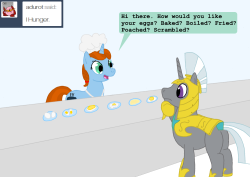 ask-four-inept-guardponies:[Insert egg-related pun here]&gt;w&lt;