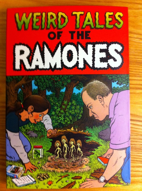 Weird Tales Of The Ramones, this was my brother’s he found it today and gave it to me it’s an 85 song set spread across 3 cds and a DVD of music videos. It also has a book compiled of mini comics that are all Ramones themed made by different