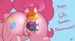 Don&rsquo;t let that tail catch fire, Pinkie! I realized that it&rsquo;s 10/10, so I had to do something really quick and silly! Today 4 years ago the very first episode of the show aired, I can&rsquo;t believe it&rsquo;s already been this long, it feels
