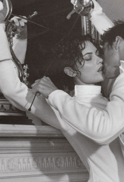deseased: shalom harlow and marc vanderloo photographed by bruce weber for versace  f/w 1996 