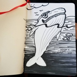 Inktober 12 &ldquo;Whale&rdquo;  #whale #ink #art #drawing #sharpie  #marker #inktober #inktober2018 #bostonartist #artistsoninstagram #artistsontumblr  https://www.instagram.com/p/Bo4prAtHE8d/?utm_source=ig_tumblr_share&amp;igshid=1uz9wx2dketfm