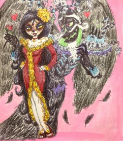 La Muerte and Xibalba Finally I got to draw them together!! :D  Even though she doesn’t have her traditional dress or sombrero :(