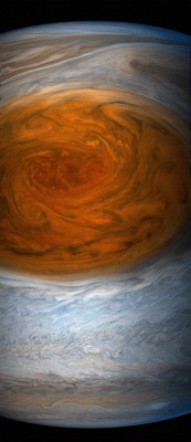 ohstarstuff:  NASA’s Juno spacecraft just flew the closest any human-built object has come to the biggest storm in our solar system. On July 10, the spacecraft flew just 5,600 miles above Jupiter’s most recognizable feature: the Great Red Spot. It’s