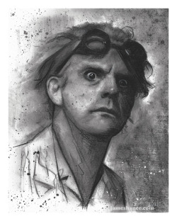 jameshance:   Here’s “Doc” (Christopher Lloyd / Back To The Future) -  The original charcoal portrait is now up in my Etsy store, along with a limited run of 20 signed and numbered giclee prints.Thank you!x     *furiously breathing intensifies*