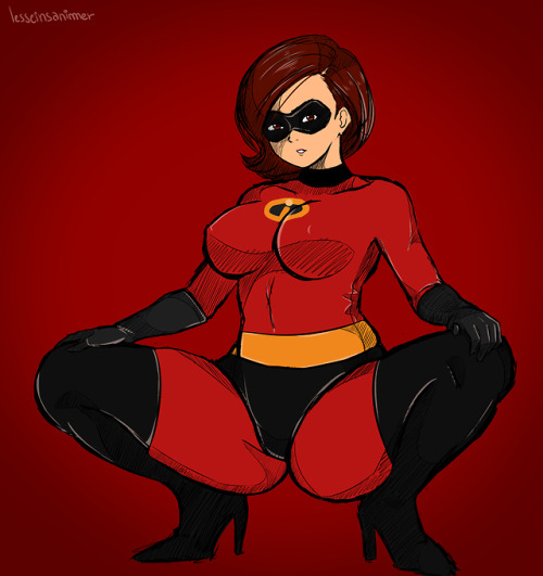lesseinsanimer:  HELEN PARR 10 sketches patreon ecccsulisveHi guys, ive been working on some sketches lately about Helen Parr, heres a teaser of one the sketches, it has pin ups and sexual scenes and ref about the movieYou can support me on Patreon and