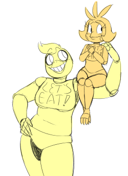 sorry Iâ€™ve been so absent lately have some commission stuffft @inkyfrogÂ â€˜s toy chica!