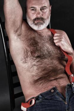 gay-daddies-admirer:  Facebook: hairy men and daddies&amp;bears   Tim Peters