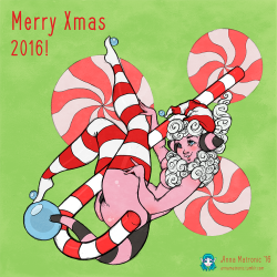 annamatronic: Merry Christmas 2016! â€˜Tis the season for all things peppermint! Also, have more pink sheep! I will also be opening commission slots at the beginning of the new year, so keep an eye out if youâ€™re interested!  Stalk me on:Hentai-Foundryde