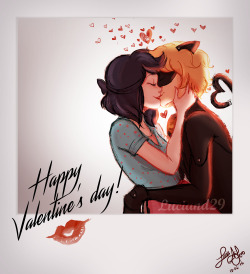 luciand29:   Valentine’s day is tomorrow , sooo I wanted to do sketch of it! And I think I’ve read tooo many Marichat fanfics LOL XD It’s a continuation of these drawings?   TBH it looks like a Heartstrings scene LOL XD 