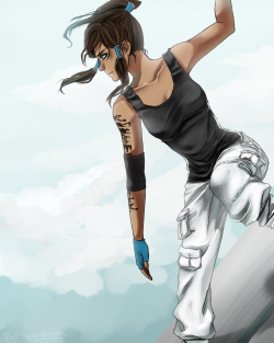 pencilpaperpassion:  Korra x Mirrors Edge crossover I know I made a ton of mistakes in Faith’s outfit but please ignore them.   