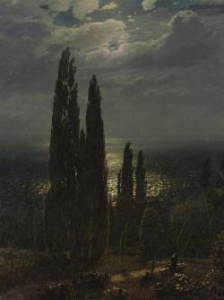 poboh:  Night on the south shore, Nikolay Nikanorovich Dubovskoy. Russian (1859 - 1918) 