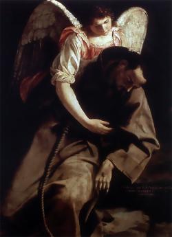 Artemisia Gentileschi - St Francis &amp; Angel (1612)