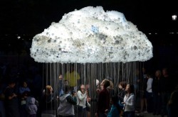 You light up my life (an interactive art installation by Caitlind Brown utilizing 6000 lightbulbs)