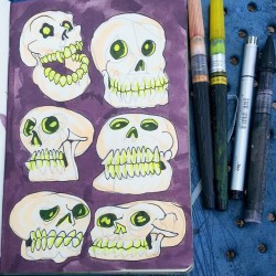 Skulls inked more with color. #mattbernson #skullsforlife #skulls #ink #artistsoninstagram #artistsontumblr