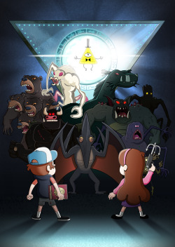 fangirlingstamper:  artemispanthar:  askthecrystalgemsstuff:  moringmark:  Gravity Falls’ last stand.  Is that Groot in the shadows on the far right  naw, its the Hide Behind from the Dipper’s Guide to the Unexplained shorts   thanks buzzkill   ur