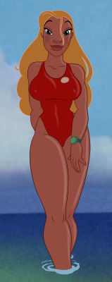grimphantom:  coonfootstash:  I drew that lifeguard from Lilo and Stitch for something called the Obscuri-Jam on deviantART. Now I’m posting both the clothed and nude versions here in much higher res than what dA got. You’re welcome, internet.  You