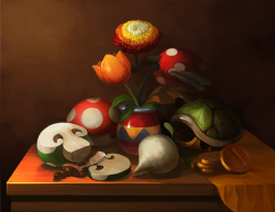 dotcore:  Mario Still Life.by Elizabeth Sherry.