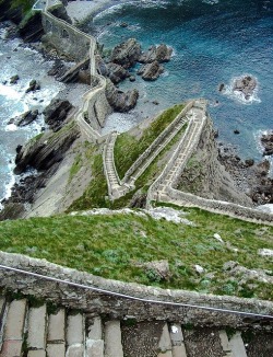 It’s all downhill from here (stairway on Isla Aketx, Basque Country, Spain)