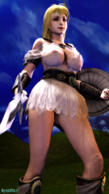 deadboltreturns: Sophitia and Cassandra tag team with a Sophitia tasteful semi-nude. Note: Initially I was going to recreate a scene but I couldn’t decide on one. I also remembered I had a Lizard Man model that was done by KP0988 some time back, so