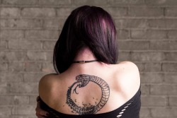 adrastia-ouroboros: First shot of the tattoo of my ouroboros concept taken this weekend. Tattoo by Wes Schulz of Dreams Collide tattoo in PA. Photography by @jasonmphotography