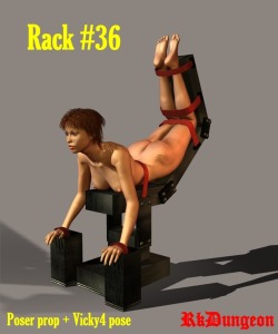 Kawecki brings you a wild new prop for your Dungeon scenes. Get those answers you’re looking for! This prop and pose is compatible with Victoria 4, Poser 6 , and Daz Studio 4 ! Rack #36  http://renderoti.ca/Rack-36