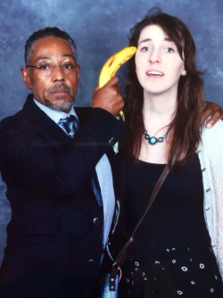 meladoodle:  meladoodle:  i got this photo with gus from breaking bad and the conversation went like thisme: “hey can you pretend this banana I found outside is a gun?” him: “it is a gun” me: “shit you’re a good actor”    What a saga