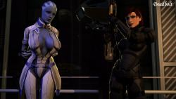 Set up for a press photo, Liara has a wardrobe malfunction.Liara:Â â€œBy the Goddess, I hate it when my breasts swell up from Space Travel!â€Note: This is what I come up with when I find it hard to think of new sex scenes, lol.Full ResolutionLooking