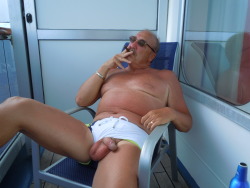 &ldquo;Enjoying that Cuban with the Mrs!&rdquo;  How could you not enjoy it while &ldquo;hanging&rdquo; out with her!!! Thanks for the submission Mr.!!!   Cruise Ship Nudity!!!  Share your nude cruise adventures with us!!!  Submit here, or email them