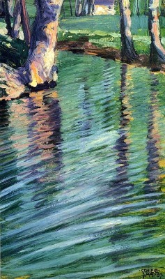 bofransson:  Trees Mirrored in a Pond Egon Schiele 