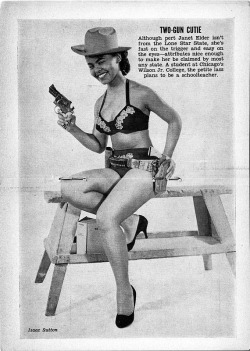 Two Gun Cutie - Jet Magazine March 20, 1958 by Midwestern Femme on Flickr.