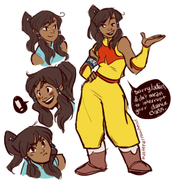 masterarrowhead:  Some more Korra expressions and an Air Acolyte AU!Korra  &lt;3 &lt;3 &lt;3