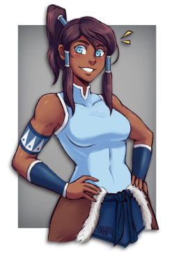 thanks to korra my art block is gone I owe her my life