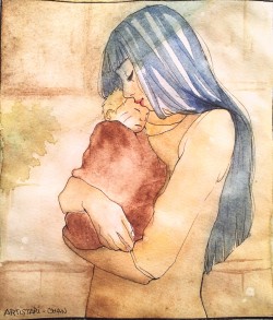 artistari-chan:  Holding our babiesextracts from the latest my drawing –&gt; http://artistari-chan.tumblr.com/post/127090647493/photos-frame-im-really-proud-of-this-and-i-hope