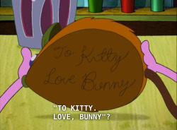 agentdarkb0oty:  closet-keys:   Anyone else remember the episode of Courage the Cowardly Dog about a lesbian bunny who escapes her abusive boyfriend and rides off into the night on a train with the love of her life?  I like to think that Kitty and Bunny
