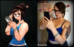 chelbunny:  Mei’s become a little frisky after being in cryostasis for so long!  Haha thought I’d have a little fun as “casual” Mei to show off the accessories I just made (and my ass, let’s be honest lol).  I’m going to be working on the
