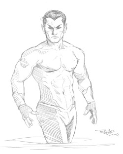 wheelr:  nickroblesart:Namor Sketch for the Friday beef theme that seems to be going around.First time sketching him. Be kind! Five stars would blog again.