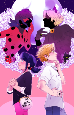 xuunies: Miraculous Ladybug &amp; Chat Noir there are some mistakes ill fix later lmao but im finally Done….. 