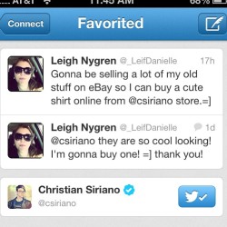3rd time his favorited my tweets! #christian #siriano #lovehim #tweets