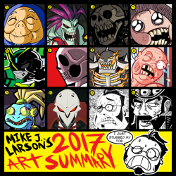 Just the old obligatory yearly art summary thing that I usually make. Here’s hoping 2018 will be a good year! :D