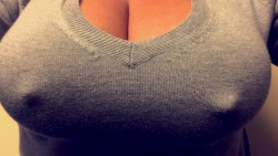 bigdaddysgirl71:  yep999:  For all you horny bastards, here’s what’s under @bigdaddysgirl71’s sweater. Reblog the fuck out of it and I’ll post the vid. It’s sexy as fucking hell.  Sweater weather is my favorite time of the year. Love teasing
