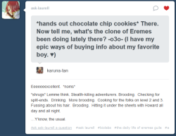 I just LOVE this ask blog. I highly encourage everyone to ask him questions. Bribing him with candies and such will most likely result in a 100% certain answer (although I think he answers without the goods, it just might not be as&hellip; polite). Hngh,