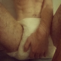 dutchslut1993:  Hmm, One of my tumblr viewers ask if I could wear my diapers in the shower to make it full (very full!!), smelly and warm. It was so great!   Well, this is not the last time i will post a awesome diaper-shower pic on here :)   my kik: