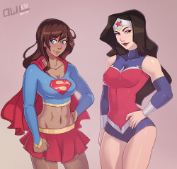 owlerart:  Super-Korra and Wonder-Asami to the rescue OwO  I already knew my Korra was super~ &lt; |D&rsquo;&ldquo;