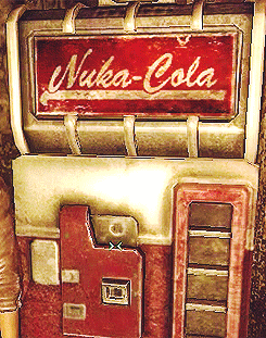 plasmarifles:  30 Day Fallout Challenge:Day 1: Favorite chem/consumable in Fallout: Nuka-Cola. Nuka-Cola was invented in 2044 by John Caleb-Bradberton. Its unique taste gained widespread popularity quickly becoming the most popular soft drink in the Unite